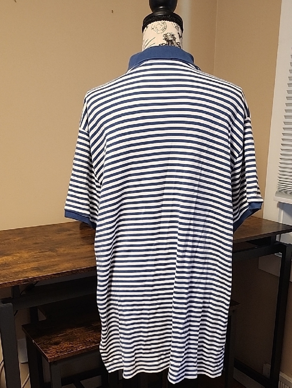 Ralph Lauren Blue & White Striped Polo - Picture 4 of 7